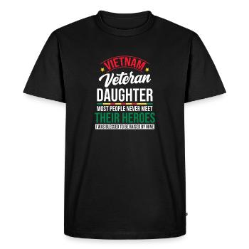 Proud daughter of a Vietnam veteran - Men's Premium Organic T-Shirt - black - Front - Nico (187cm)