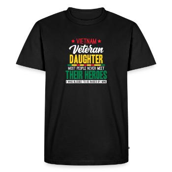 Proud daughter of a Vietnam veteran - Men's Premium Organic T-Shirt - black - Front - Nico (187cm)