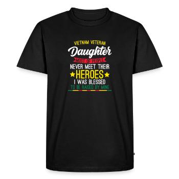 Proud daughter of a Vietnam veteran - Men's Premium Organic T-Shirt - black - Front - Nico (187cm)