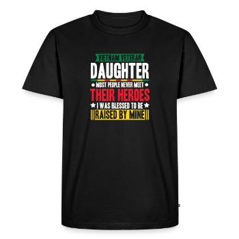 Proud daughter of a Vietnam veteran - Men's Premium Organic T-Shirt - black - Front - Nico (187cm)