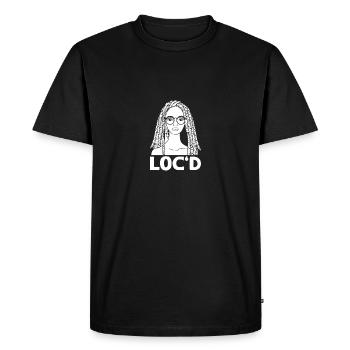 C’est The Locs For Me - Afro Hair Black American - T-shirt Premium bio Homme - noir - Devant - Nico (187cm)