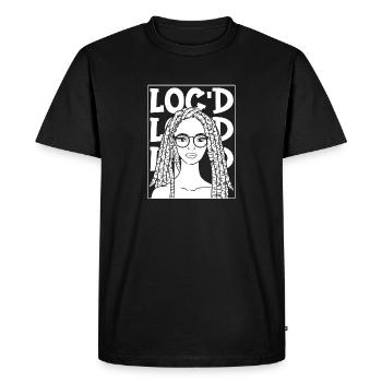 C’est The Locs For Me - Afro Hair Black American - T-shirt Premium bio Homme - noir - Devant - Nico (187cm)