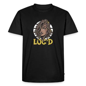 C’est The Locs For Me - Afro Hair Black American - T-shirt Premium bio Homme - noir - Devant - Nico (187cm)