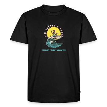 I'm Taking A Break From The Waves Funny Surfer - Men's Premium Organic T-Shirt - black - Front - Nico (187cm)