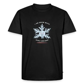 I'm Snow Much In Love With Snow! Funny Snow Winter - Men's Premium Organic T-Shirt - black - Front - Nico (187cm)