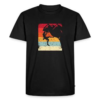 Escalade de bloc Escalade libre Escalade - T-shirt Premium bio Homme - noir - Devant - Nico (187cm)