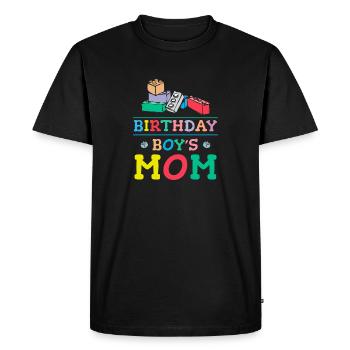 Mère du garçon d’anniversaire Bauklötze - T-shirt Premium bio Homme - noir - Devant - Nico (187cm)