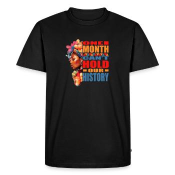 Black Pride Mois de l’histoire des femmes africaines - T-shirt Premium bio Homme - noir - Devant - Nico (187cm)