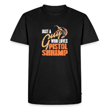 Juste un gars qui aime Pistol Shrimp Retro Funny - T-shirt Premium bio Homme - noir - Devant - Nico (187cm)