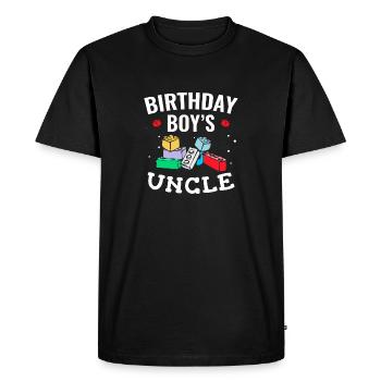 Oncle du garçon d’anniversaire Bauklötze - T-shirt Premium bio Homme - noir - Devant - Nico (187cm)