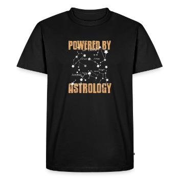 Propulsé par astrologie rétro astrologue vintage - T-shirt Premium bio Homme - noir - Devant - Nico (187cm)