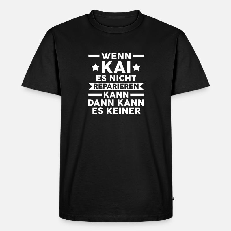 Kai - Männer Premium Bio T-Shirt - Schwarz