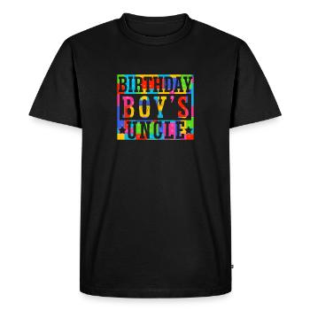 Oncle du garçon d’anniversaire Bauklötze - T-shirt Premium bio Homme - noir - Devant - Nico (187cm)