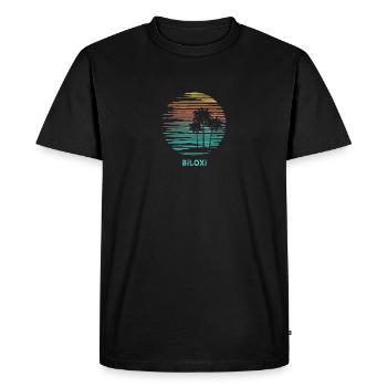 Biloxi Mississippi Cool Souvenir Vacances Artistique - T-shirt Premium bio Homme - noir - Devant - Nico (187cm)