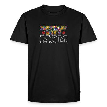 Mère d’un garçon d’anniversaire Blocs de construction - T-shirt Premium bio Homme - noir - Devant - Nico (187cm)