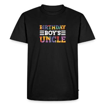 Oncle du garçon d’anniversaire Bauklötze - T-shirt Premium bio Homme - noir - Devant - Nico (187cm)