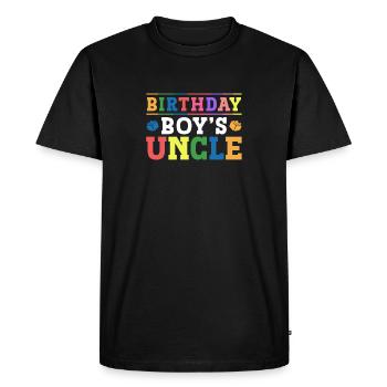 Oncle du garçon d’anniversaire Bauklötze - T-shirt Premium bio Homme - noir - Devant - Nico (187cm)