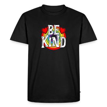 Soyez gentil - Soyez gentil - Humanité - T-shirt Premium bio Homme - noir - Devant - Nico (187cm)