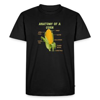Anatomy of a corn - Men's Premium Organic T-Shirt - black - Front - Nico (187cm)
