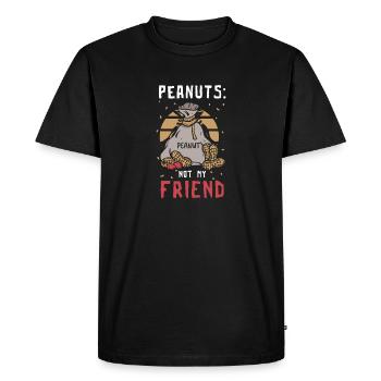 Peanuts Not My Friend Peanut Allergy Sufferer - Men's Premium Organic T-Shirt - black - Front - Nico (187cm)