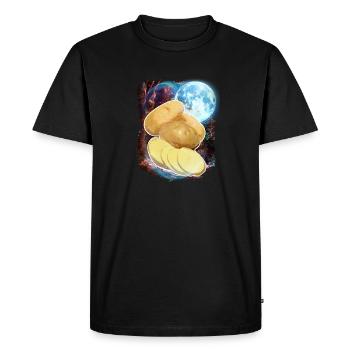 3 Lune Patate Drôle Neige Vacances Noël Humour - T-shirt Premium bio Homme - noir - Devant - Nico (187cm)