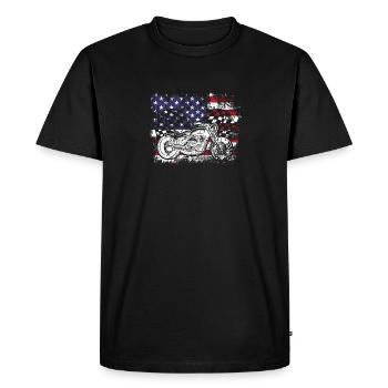 Patriotic Moto Vintage US US - T-shirt Premium bio Homme - noir - Devant - Nico (187cm)