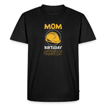 Maman De L’Équipe D’Anniversaire - Construction d’anniversaire - T-shirt Premium bio Homme - noir - Devant - Nico (187cm)