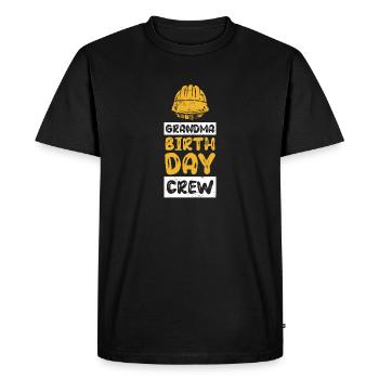 Grandma of the birthday team - Birthday building - Men's Premium Organic T-Shirt - black - Front - Nico (187cm)