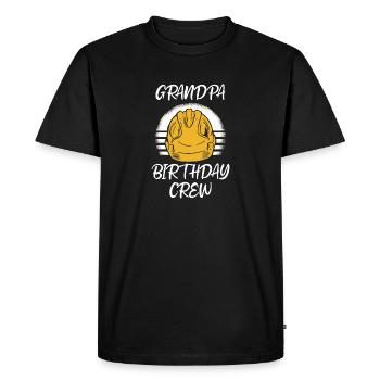 Grand-père de l’équipe d’anniversaire - construction d’anniversaire - T-shirt Premium bio Homme - noir - Devant - Nico (187cm)