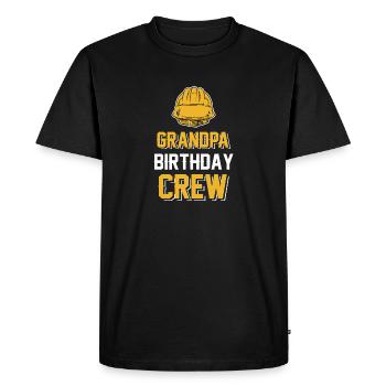 Grand-père de l’équipe d’anniversaire - construction d’anniversaire - T-shirt Premium bio Homme - noir - Devant - Nico (187cm)