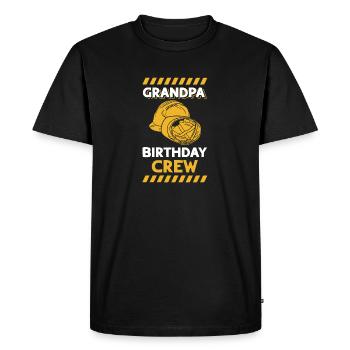 Grand-père de l’équipe d’anniversaire - construction d’anniversaire - T-shirt Premium bio Homme - noir - Devant - Nico (187cm)