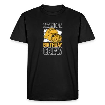 Grand-père de l’équipe d’anniversaire - construction d’anniversaire - T-shirt Premium bio Homme - noir - Devant - Nico (187cm)