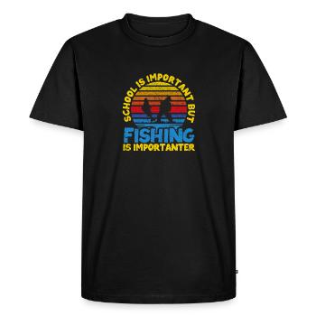 Cool Fishing School Youth Bass Fishing Fischer - T-shirt Premium bio Homme - noir - Devant - Nico (187cm)