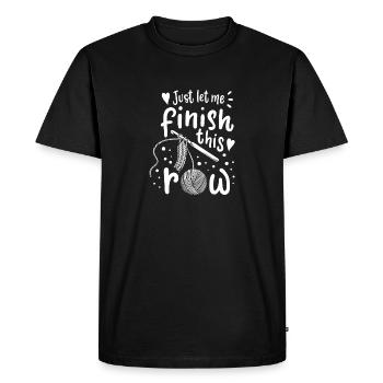 Knitting Crocheting Yarn Funny - Men's Premium Organic T-Shirt - black - Front - Nico (187cm)