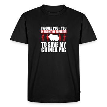 Idée cochon d’Inde, Save My Pet Guinea Pig - T-shirt Premium bio Homme - noir - Devant - Nico (187cm)
