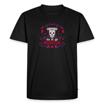 Dia de los Muertos Jour des morts mexicain - T-shirt Premium bio Homme - noir - Devant - Nico (187cm)