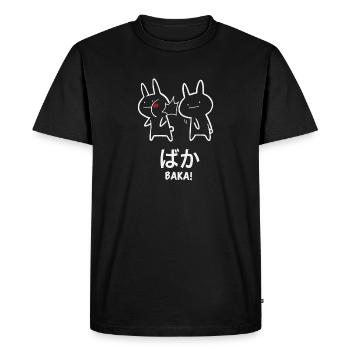 Baka Infographie Bunnies Anime - T-shirt Premium bio Homme - noir - Devant - Nico (187cm)