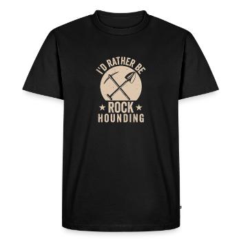 Je préfère être rockhounding ramasser du minerai de - T-shirt Premium bio Homme - noir - Devant - Nico (187cm)