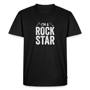 I am an ores, minerals and - Men's Premium Organic T-Shirt - black - Front - Nico (187cm)