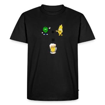 Bière d’orge et de houblon - T-shirt Premium bio Homme - noir - Devant - Nico (187cm)
