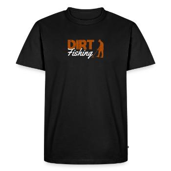 Dirt Fishing Funny Metal Detection Detector Detection - Men's Premium Organic T-Shirt - black - Front - Nico (187cm)