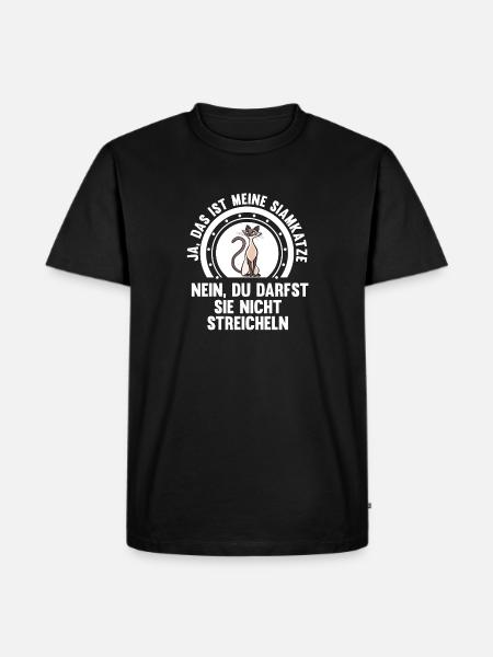 Siamkatze Katze - Männer Premium Bio T-Shirt - Schwarz