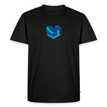 Water-polo amour coeur symbole natation sport jeu - T-shirt Premium bio Homme - noir - Devant - Nico (187cm)