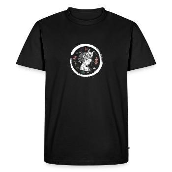 Japon Geisha Vintage Harajuku Art - T-shirt Premium bio Homme - noir - Devant - Nico (187cm)