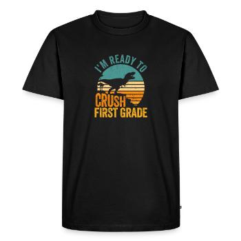 I'm ready to nursery dinosaurs back - Men's Premium Organic T-Shirt - black - Front - Nico (187cm)