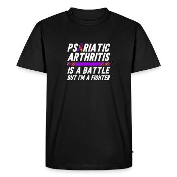 Psoriatic arthritis is a struggle, but I - Men's Premium Organic T-Shirt - black - Front - Nico (187cm)
