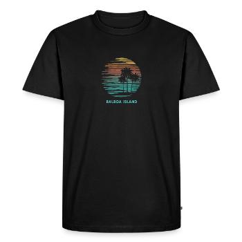 Balboa Island California Cool Souvenir Vacation - Men's Premium Organic T-Shirt - black - Front - Nico (187cm)