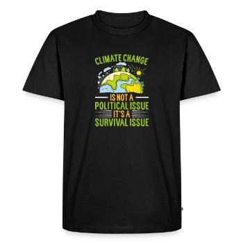Le changement climatique est une question de survie - T-shirt Premium bio Homme - noir - Devant - Nico (187cm)