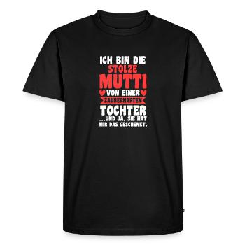Mutter Tochter Muttertag Mama - Männer Premium Bio T-Shirt - Schwarz - Vorne - Nico (187cm)