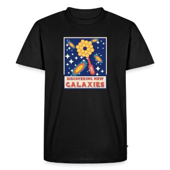 Discovering new galaxies - Men's Premium Organic T-Shirt - black - Front - Nico (187cm)